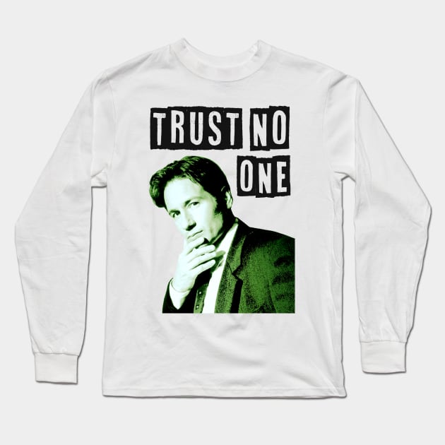 The X-Files - Fox Mulder Trust No One Long Sleeve T-Shirt by AllThingsNerdy